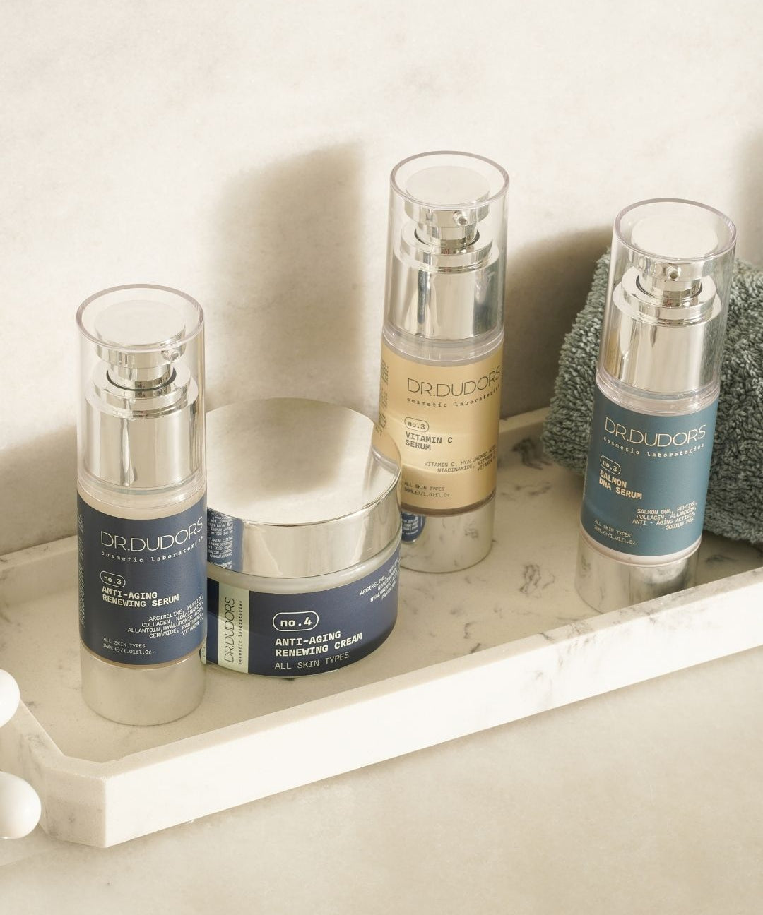 Somon DNA Serum, Yaşlanma Karşıtı Serum, C Vitamini Serum, Gençleştirici Krem: Yaşlanma Karşıtı ve Yenileme Seti:
